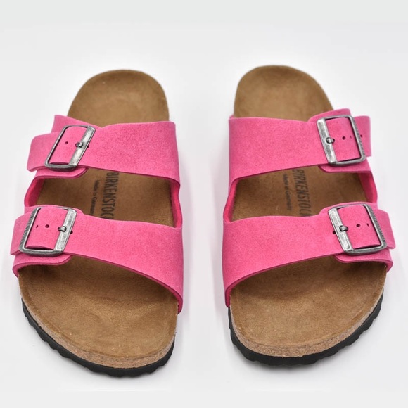 Birkenstock Shoes - Birkenstock Pink Suede Eva Sandals & Box